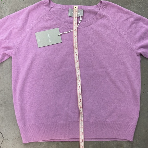 Everlane Cashmere Ballerina Sweater Mauve Pink/Lilac - Picture 11 of 12